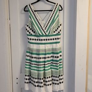 Polka dot and stripe dress